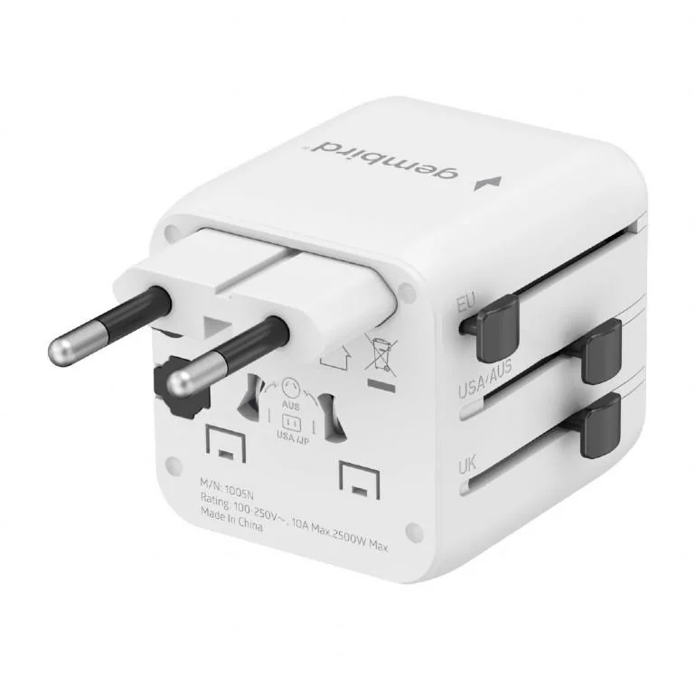POWER ADAPTER TRAVEL/WHITE TPA-INT-01-W GEMBIRD - Image 3