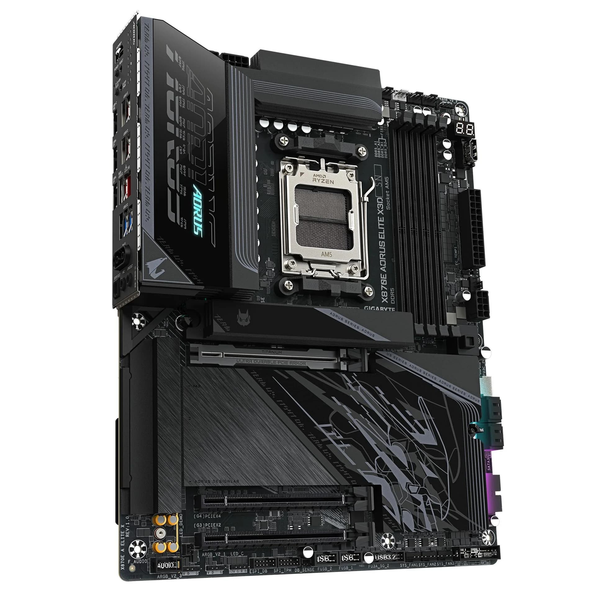 Mainboard|GIGABYTE|AMD X870E|Socket AM5|ATX|RAM DDR5-SDRAM|4xSlots|Wi-Fi Yes|Bluetooth Yes|4xNumber of M.2 (M) slots|X870E A ELITE X|X870EAELITEX - Image 3