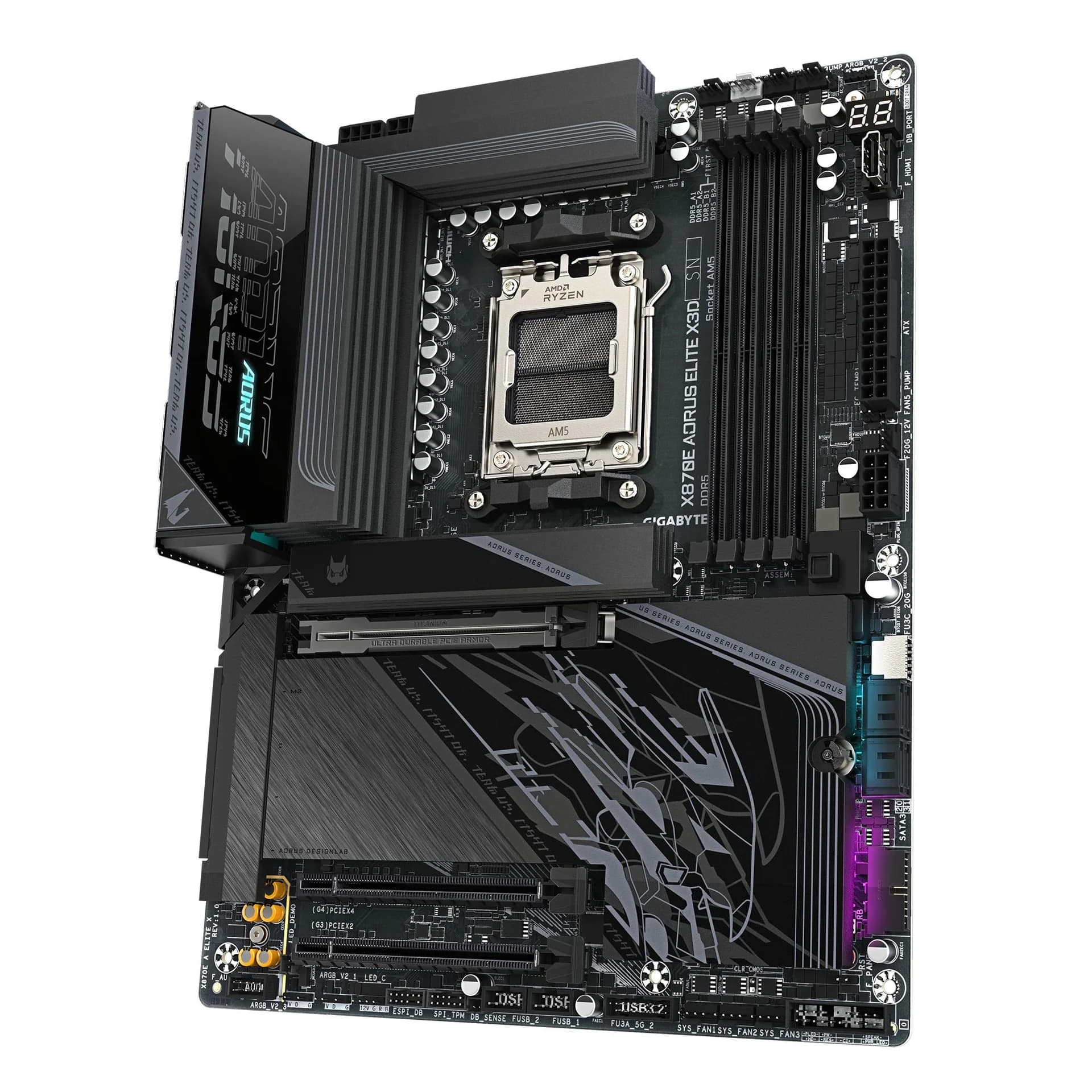 Mainboard|GIGABYTE|AMD X870E|Socket AM5|ATX|RAM DDR5-SDRAM|4xSlots|Wi-Fi Yes|Bluetooth Yes|4xNumber of M.2 (M) slots|X870E A ELITE X|X870EAELITEX - Image 4
