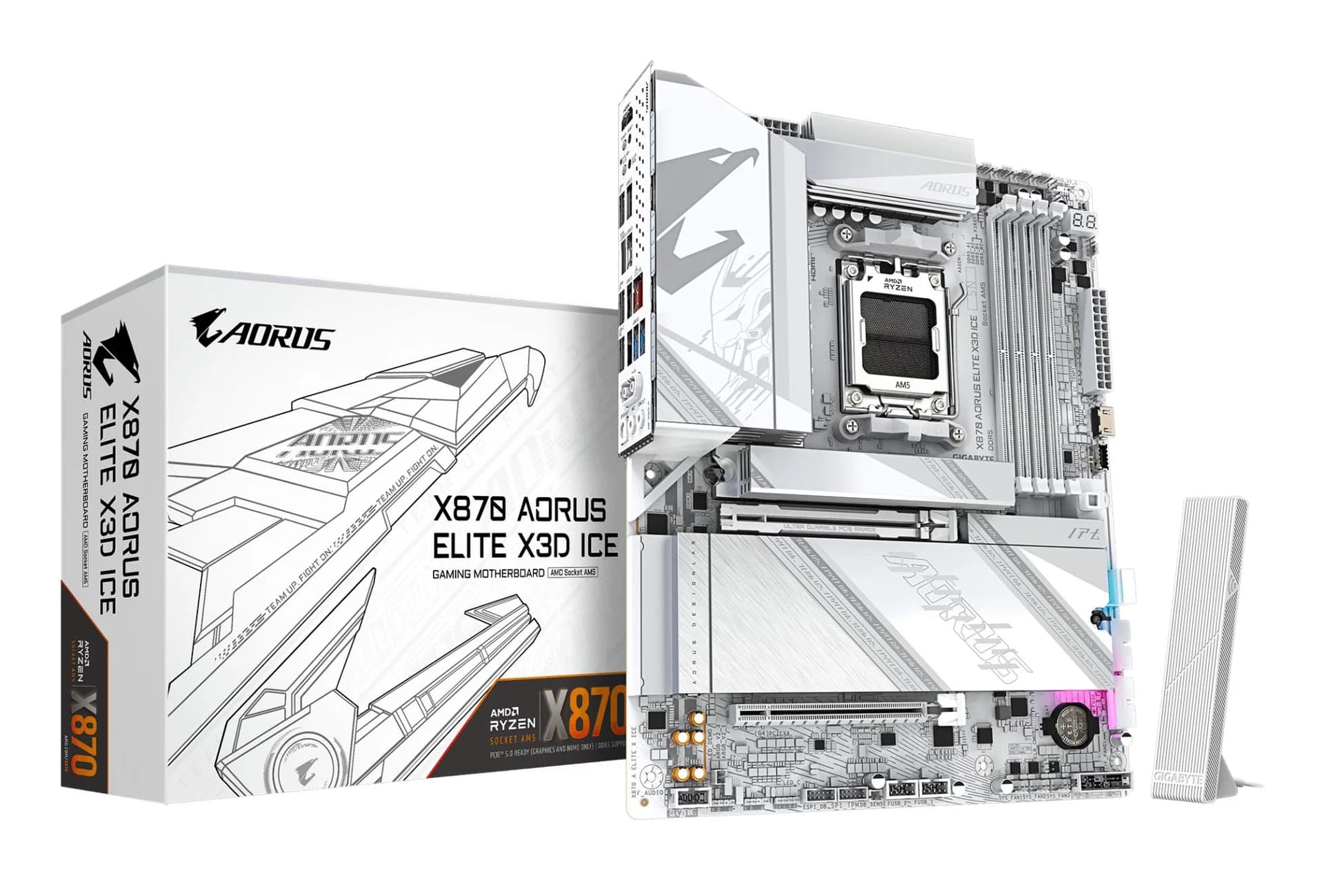 Mainboard|GIGABYTE|AMD X870|SAM5|ATX|Memory DDR5|Memory slots 4|X870AELITEXICE - Image 1