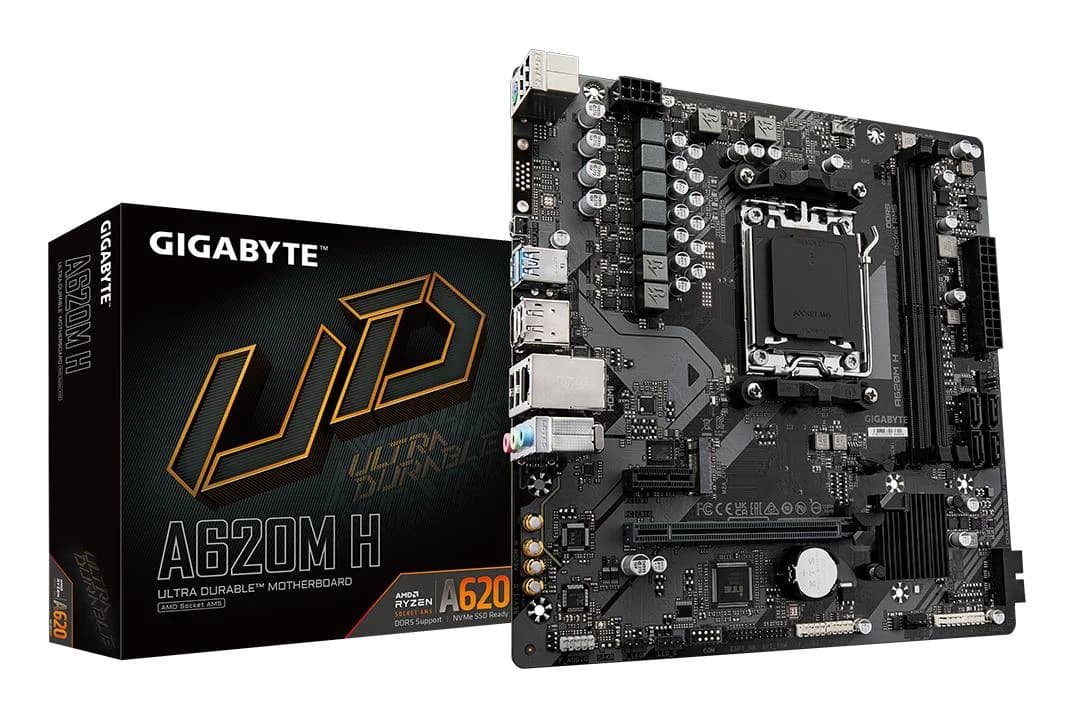 Mainboard GIGABYTE AMD A620A SAM5 Micro-ATX Memory DDR5 Memory slots 2 A620MH2.2 - Image 1