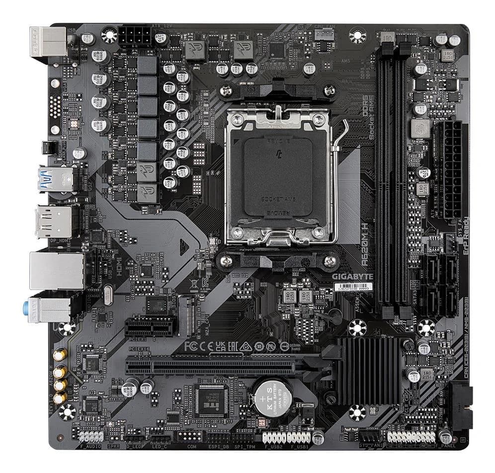 Mainboard GIGABYTE AMD A620A SAM5 Micro-ATX Memory DDR5 Memory slots 2 A620MH2.2 - Image 2