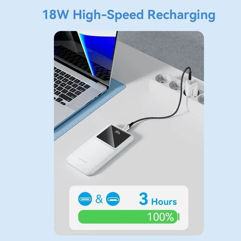 POWER BANK USB 10000MAH 22.5W/BLACK FHKB0 VENTION - Image 10