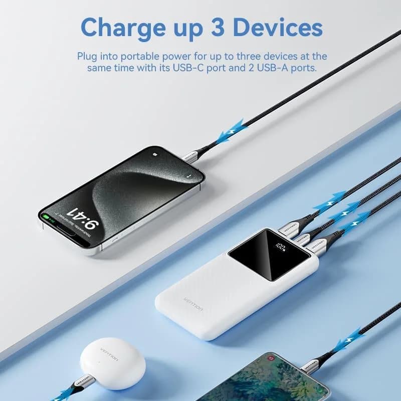 POWER BANK USB 10000MAH 22.5W/BLACK FHKB0 VENTION - Image 6