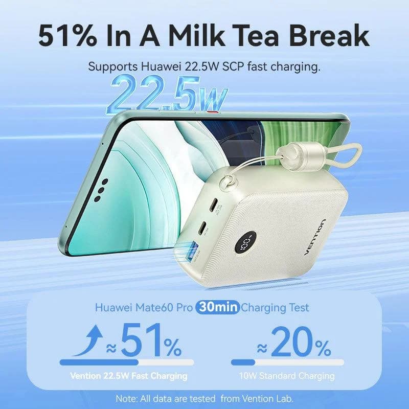 POWER BANK USB 20000MAH 22.5W/BLUE FKBL0-C VENTION - Image 12