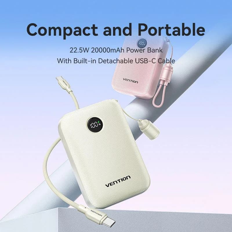 POWER BANK USB 20000MAH 22.5W/BLUE FKBL0-C VENTION - Image 2