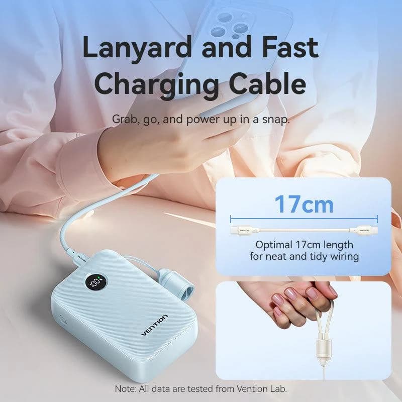 POWER BANK USB 20000MAH 22.5W/BLUE FKBL0-C VENTION - Image 8