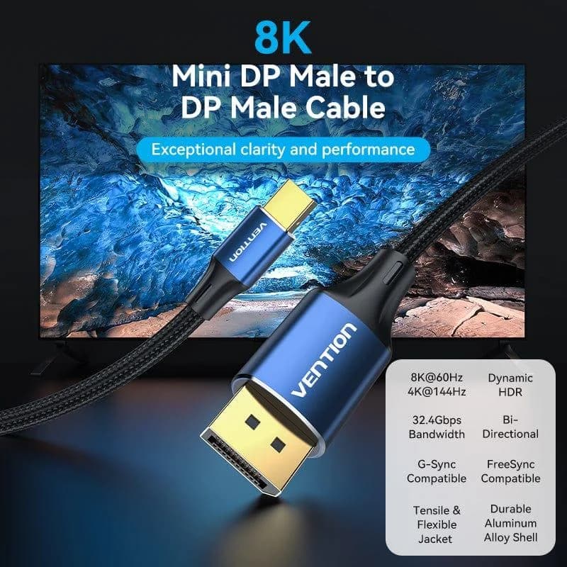 CABLE MINI DP TO DP 2M/BLUE HCFLH VENTION - Image 2