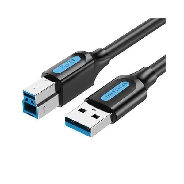 CABLE USB2.0 MALE TO MALE/2M BLACK COQBH VENTION - Image 1