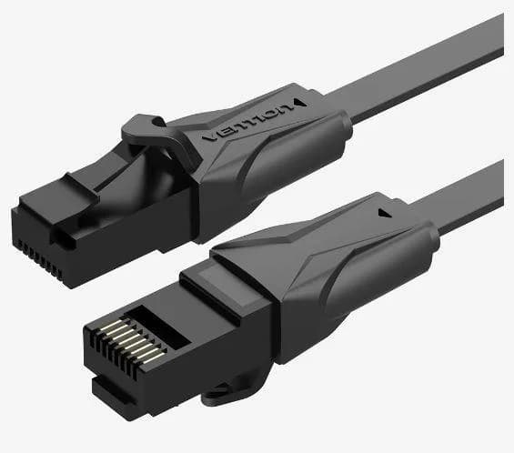 PATCH CABLE CAT.6 UTP/1M BLACK IBABF VENTION - Image 1