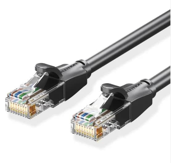 PATCH CABLE CAT.6 UTP/1.5M BLACK IBEBG VENTION - Image 1