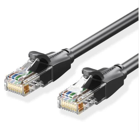 PATCH CABLE CAT.6 UTP/15M BLACK IBEBN VENTION - Image 1
