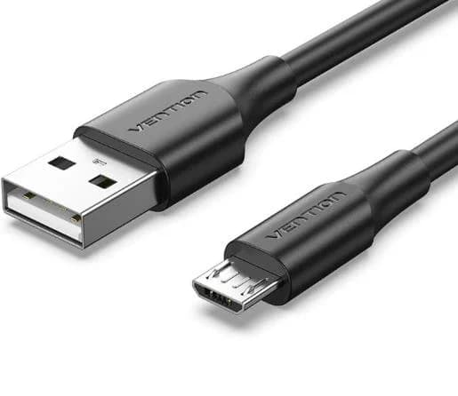 CABLE USB2.0 TO MICRO-B/0.25M BLACK CTIBC VENTION - Image 1
