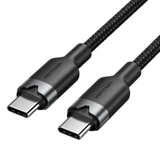 CABLE USB-C TO USB-C/1M BLACK TRDBF VENTION - Image 1