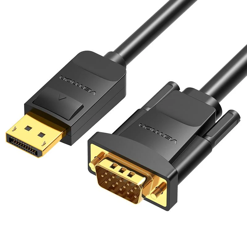 CABLE DP TO VGA 2M/BLACK HBLBH VENTION - Image 1