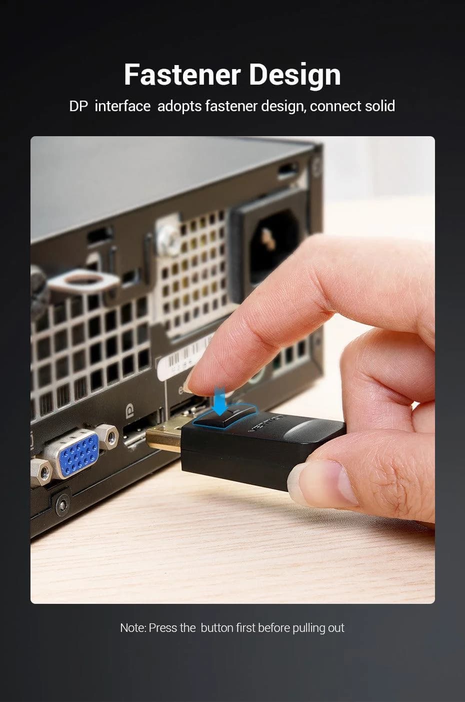 CABLE DP TO VGA 2M/BLACK HBLBH VENTION - Image 9