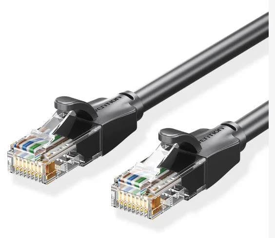 PATCH CABLE CAT.6 UTP/8M BLACK IBEBK VENTION - Image 1