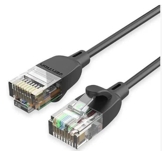 PATCH CABLE CAT.6A UTP/1M BLACK IBIBF VENTION - Image 1
