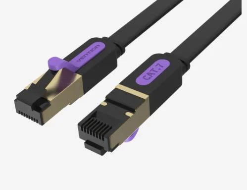 PATCH CABLE CAT.7 FLAT/10M BLACK ICABL VENTION - Image 1