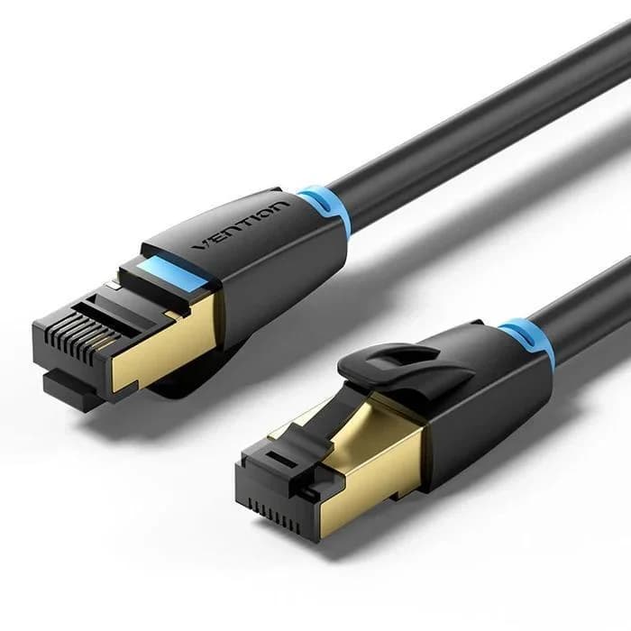 PATCH CABLE CAT.8 SFTP/1M BLACK IKABF VENTION - Image 1