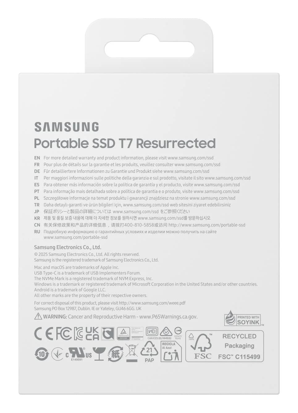 External SSD SAMSUNG Read speed 1050 MB/s Write speed 1000 MB/s 1000 GB MU-PD1T0G/WW - Image 9
