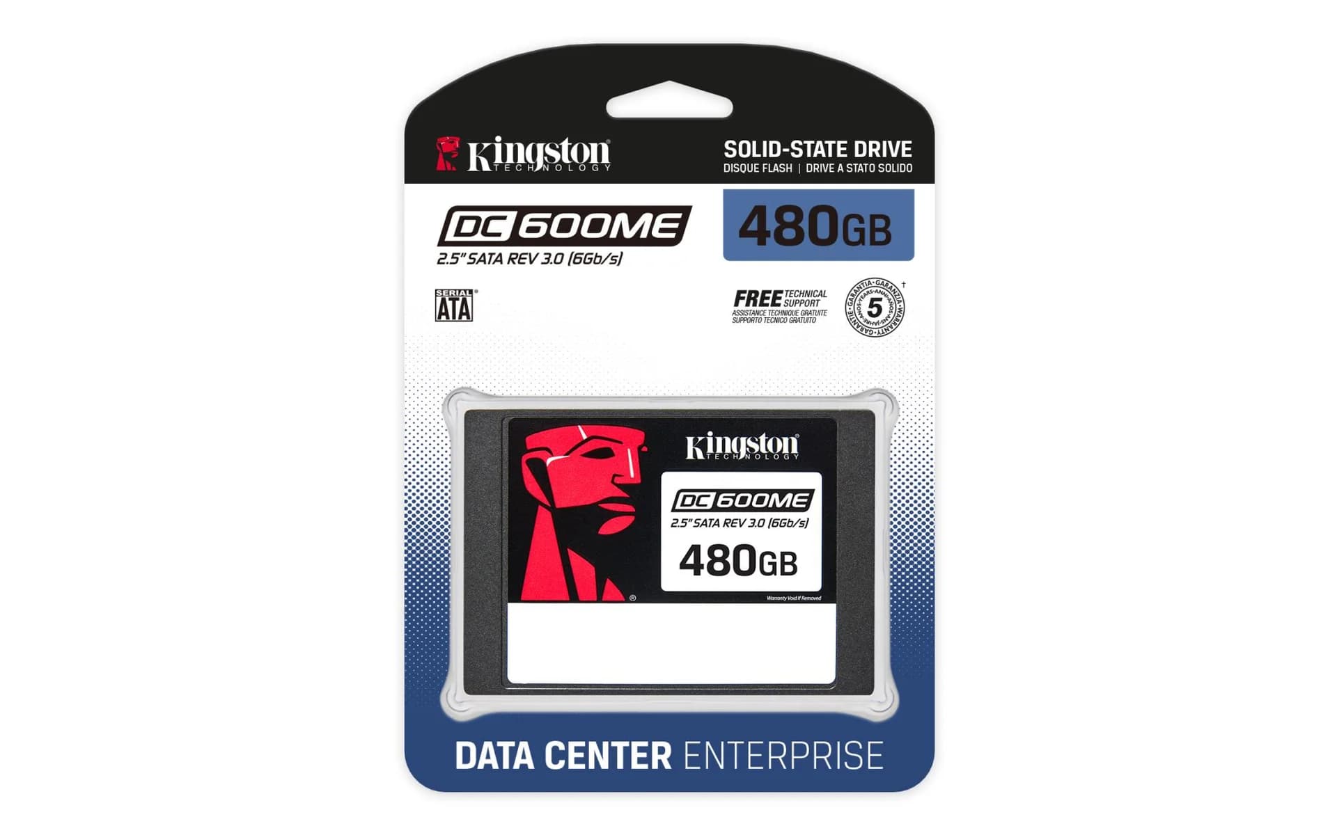 SSD KINGSTON 480 GB Serial ATA III 876xTBW rating MTBF 2000000 h Read speed 560 MB/s Write speed 470 MB/s 2.5" SEDC600ME/480G - Image 3