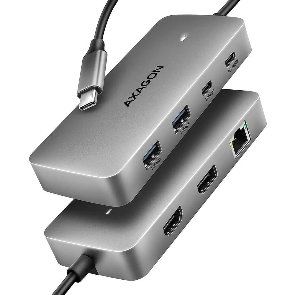 I/O HUB USB-C 3P HDMI DP/0.15M HMC-CUB83X2 AXAGON - Image 1