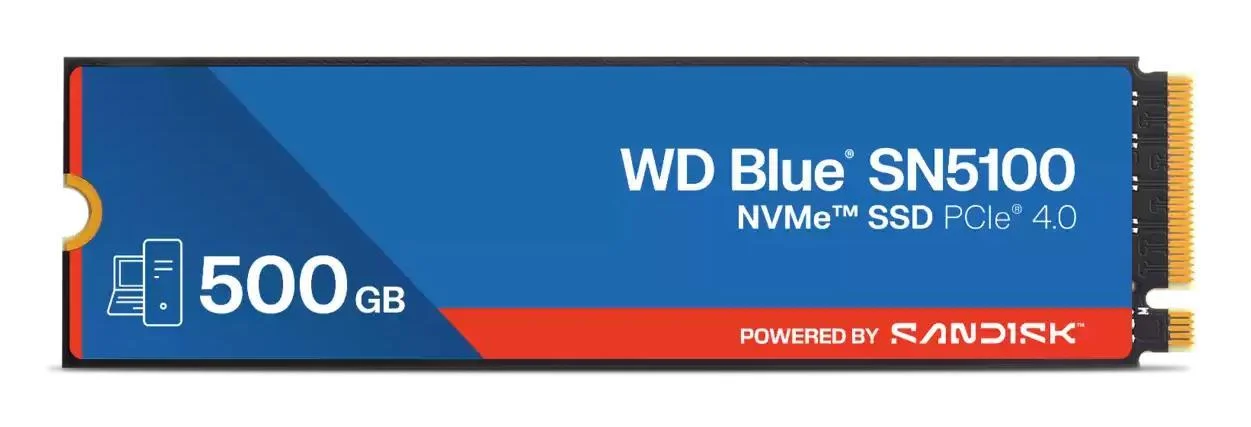 SSD PCIE G4 M.2 NVME 500GB BLU/SN5100 WDS500G5B1E SANDISK - Image 1