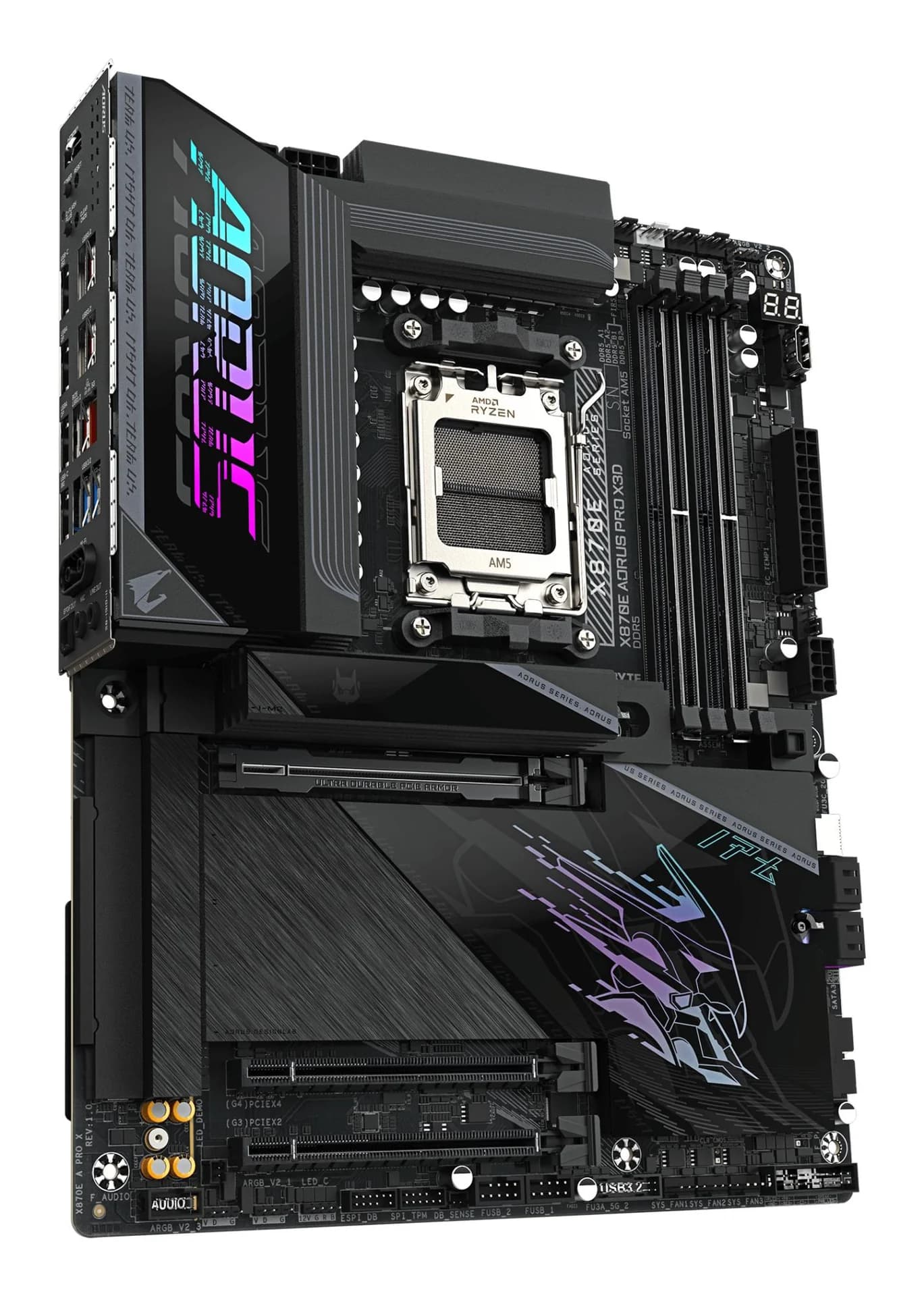 Mainboard GIGABYTE AMD X870E Socket AM5 ATX RAM DDR5-SDRAM 4xSlots Wi-Fi Yes Bluetooth Yes 4xNumber of M.2 (M) slots X870EAPROX - Image 3