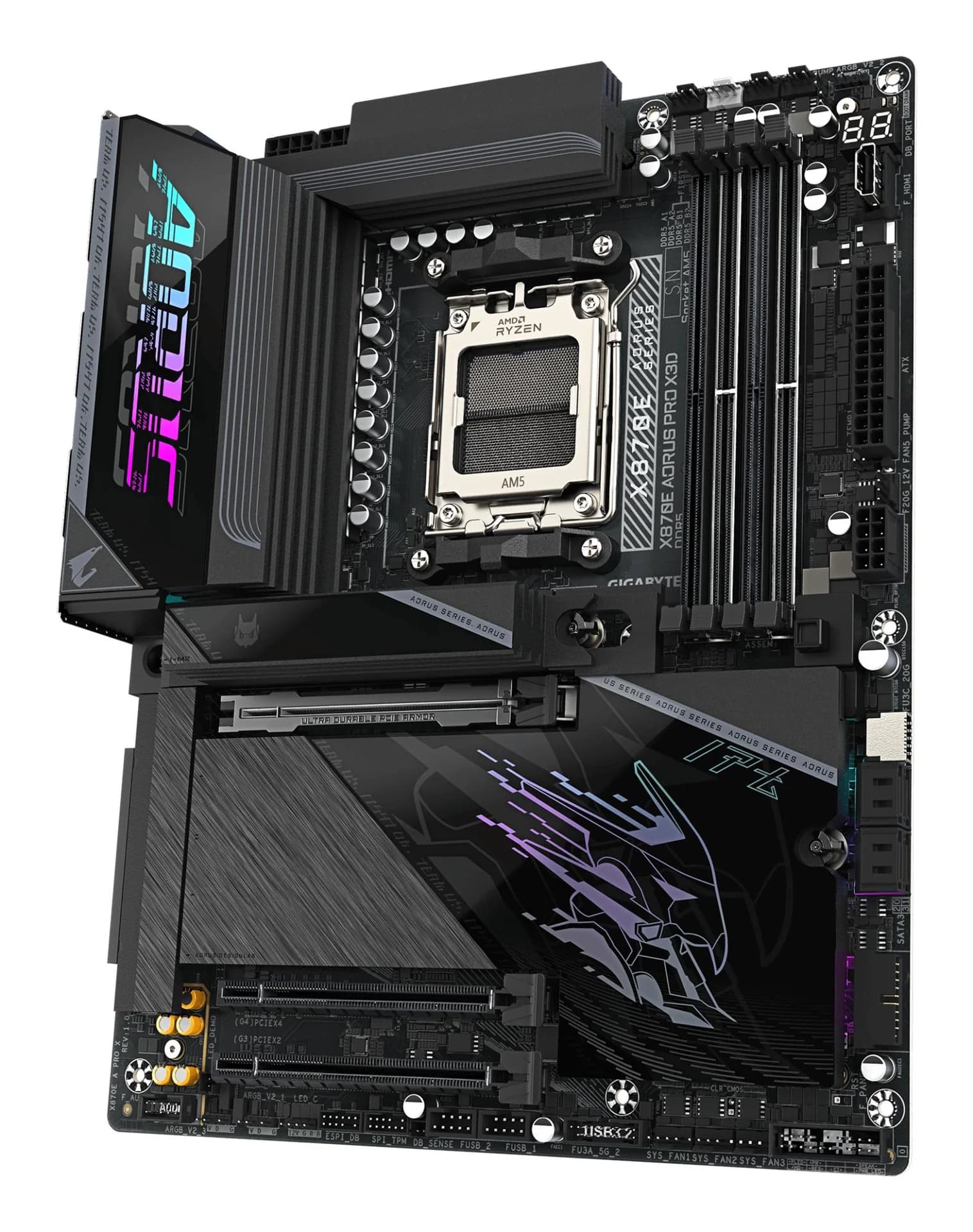 Mainboard GIGABYTE AMD X870E Socket AM5 ATX RAM DDR5-SDRAM 4xSlots Wi-Fi Yes Bluetooth Yes 4xNumber of M.2 (M) slots X870EAPROX - Image 4