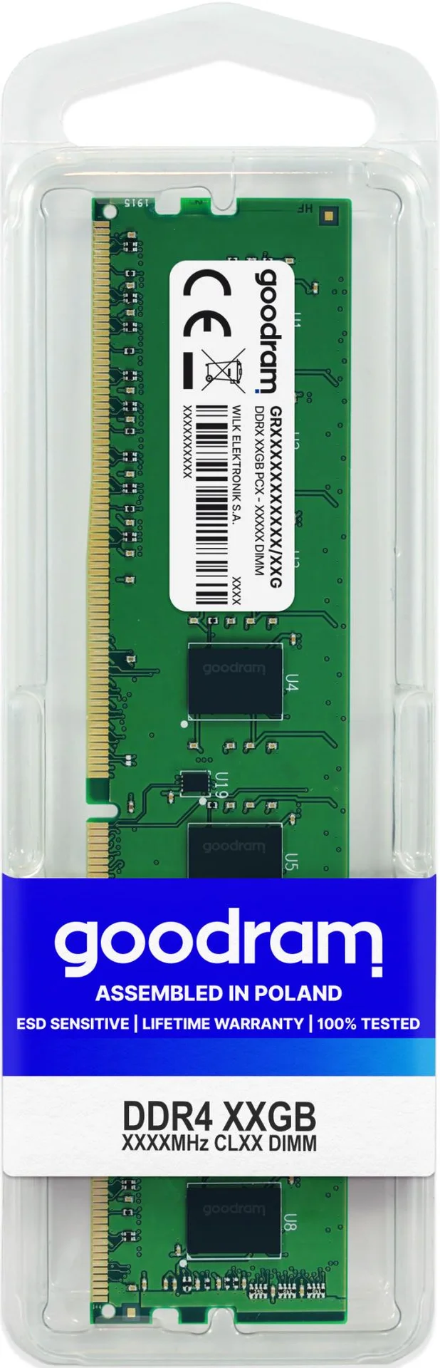 MEMORY DIMM 16GB PC25600 DDR4/GR3200D464L22/16G GOODRAM - Image 1