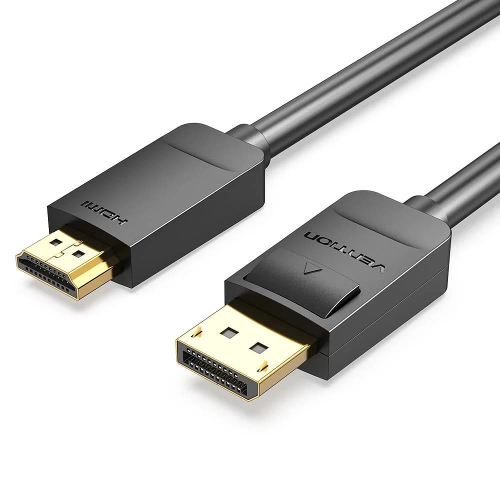 CABLE DP TO HDMI 2M/BLACK HADBH VENTION - Image 1