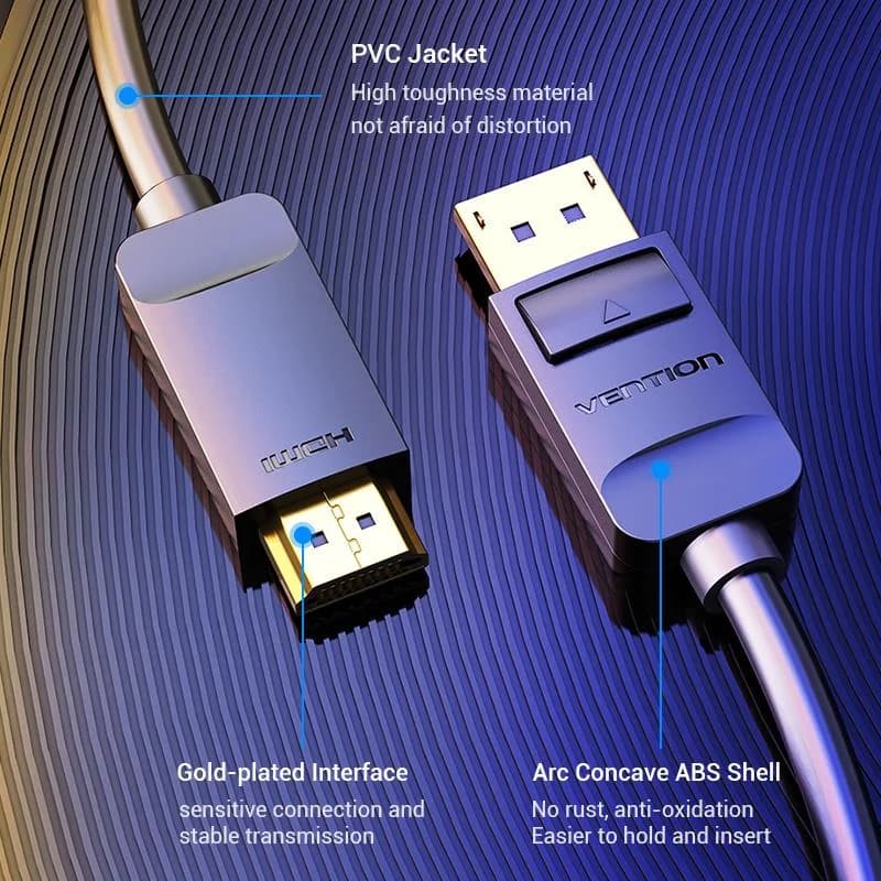 CABLE DP TO HDMI 2M/BLACK HADBH VENTION - Image 11