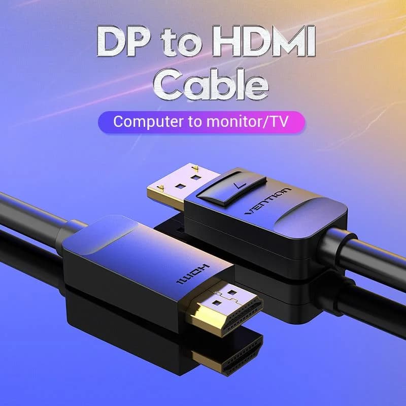 CABLE DP TO HDMI 2M/BLACK HADBH VENTION - Image 3