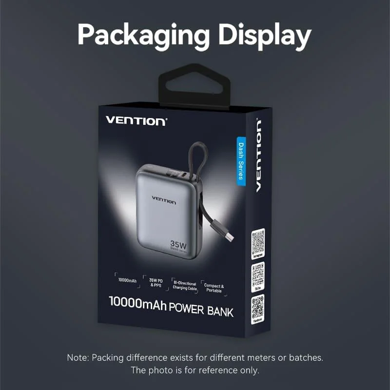 POWER BANK USB 10000MAH 35W/MINI GRAY FHEH0 VENTION - Image 15