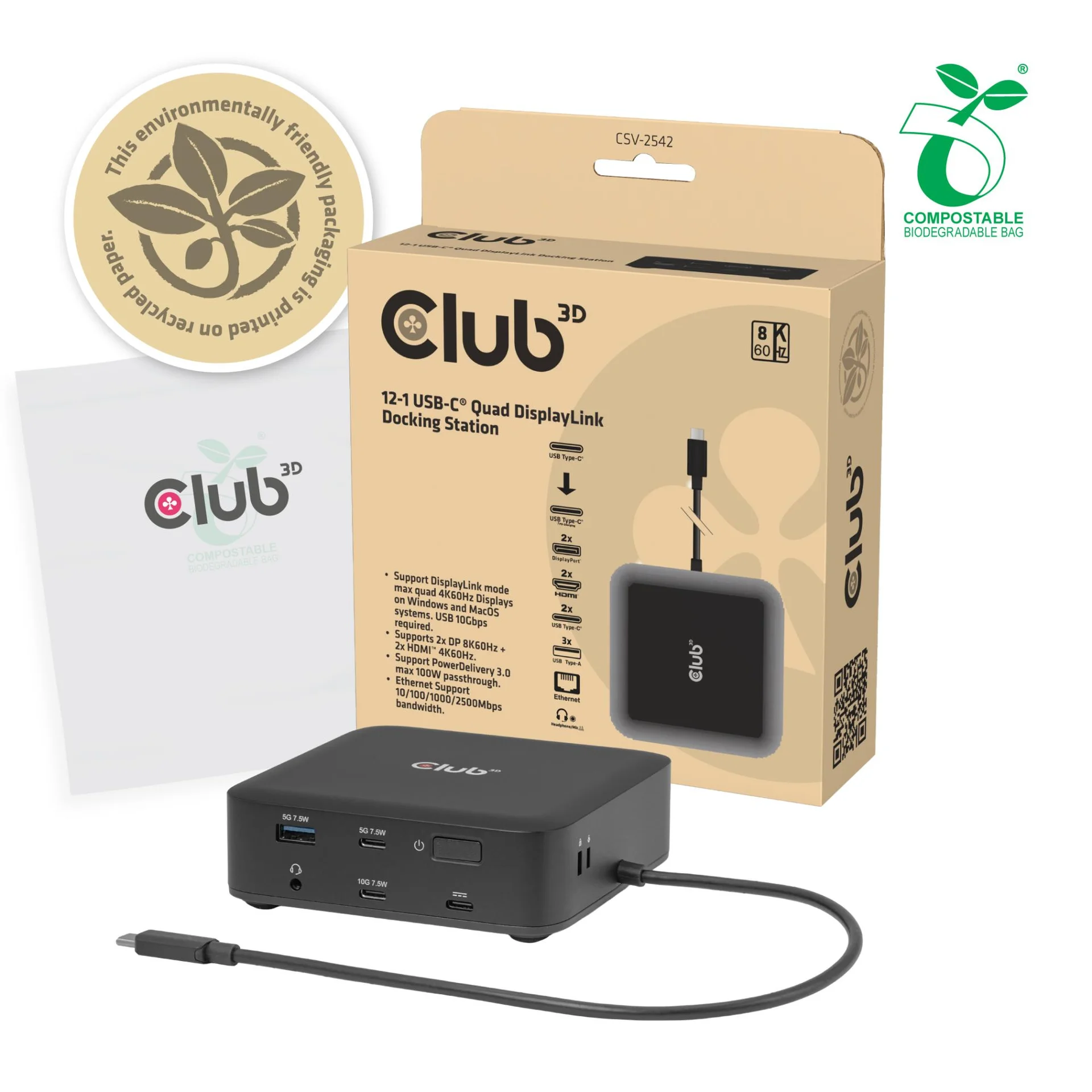 NB ACC DOCKING STATION 12IN1/USB-C 100W CSV-2542 CLUB3D - Image 11