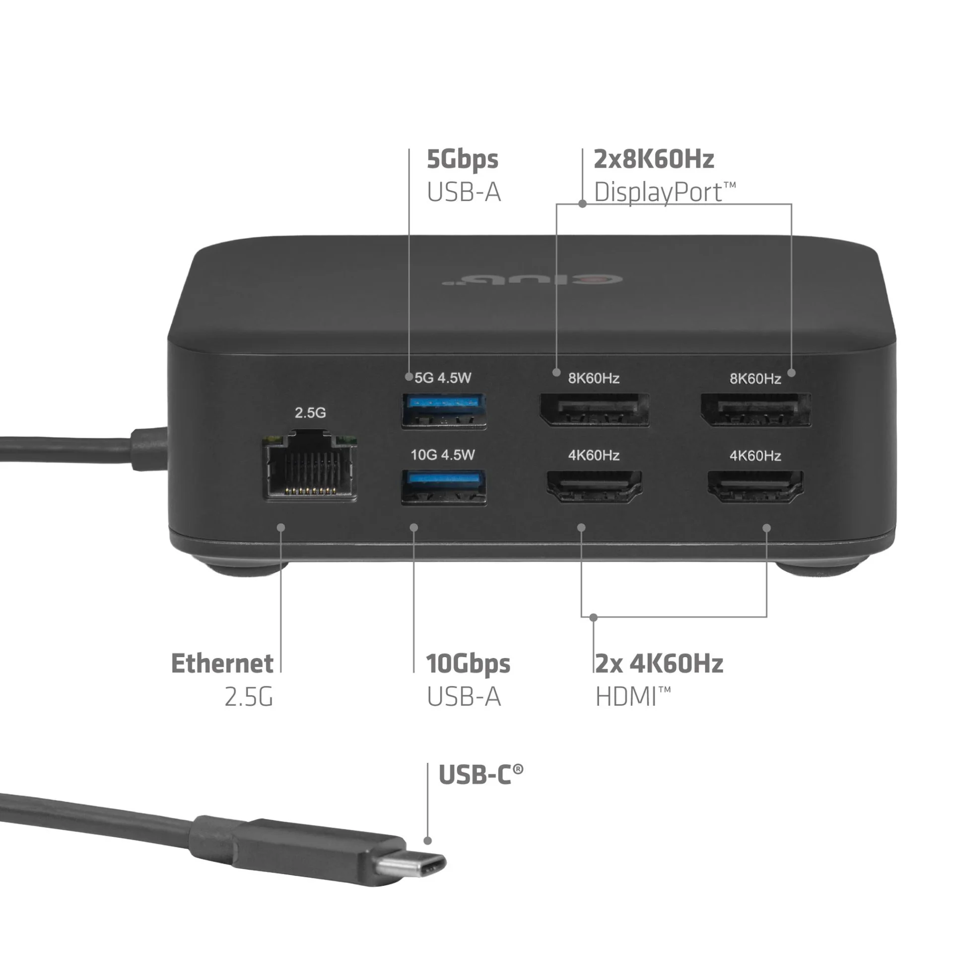 NB ACC DOCKING STATION 12IN1/USB-C 100W CSV-2542 CLUB3D - Image 5