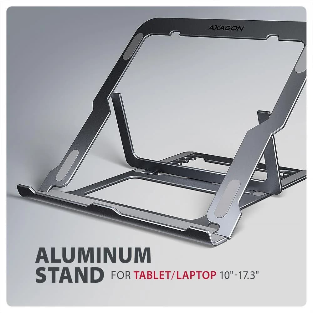 NB ACC STAND 10"-17.3"/ALUMINUM GREY STND-LAG AXAGON - Image 2