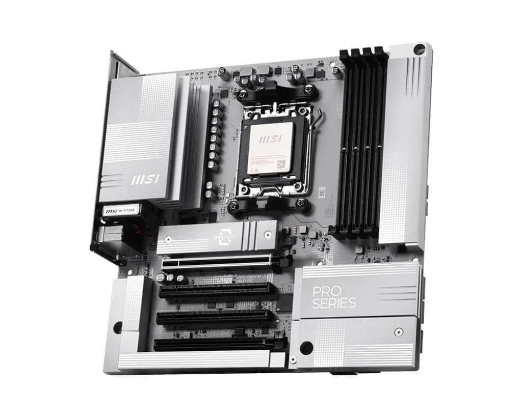 Mainboard MSI AMD B850 Socket AM5 micro ATX RAM DDR5-SDRAM 4xSlots Wi-Fi Yes Bluetooth Yes 1xPCI Express x4 slots 1xPCI Express x16 slots 2xNumber of M.2 (M) slots PROB850M-AWIFIPZ - Image 2