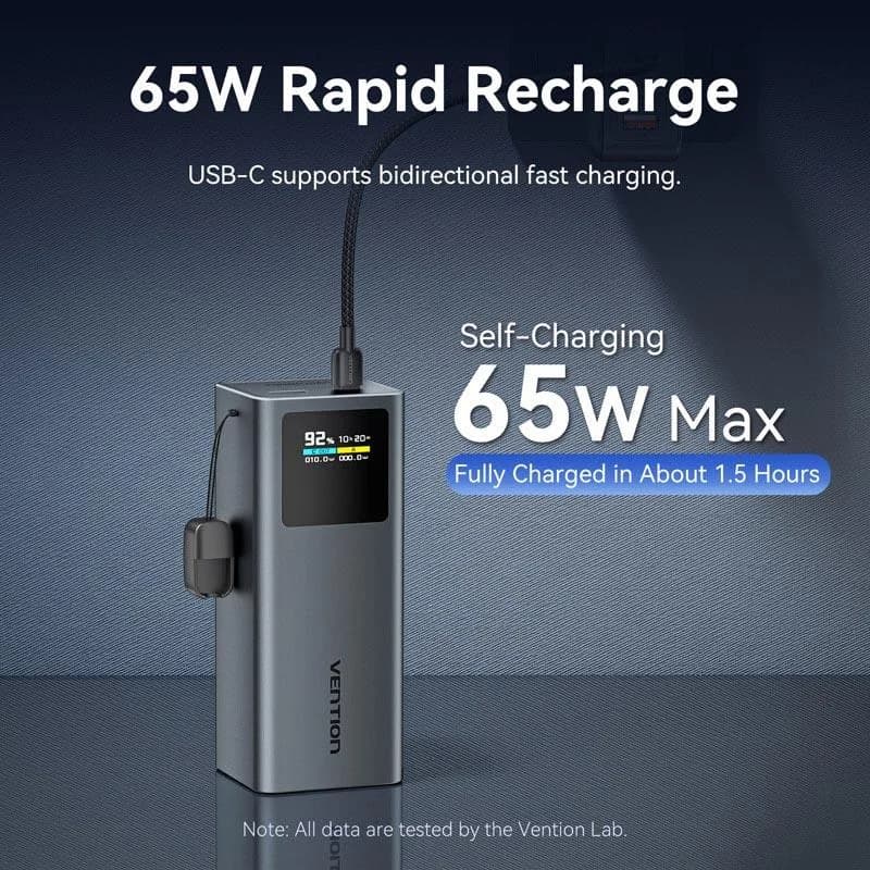 POWER BANK USB 20000MAH 100W/FKCH0 VENTION - Image 8