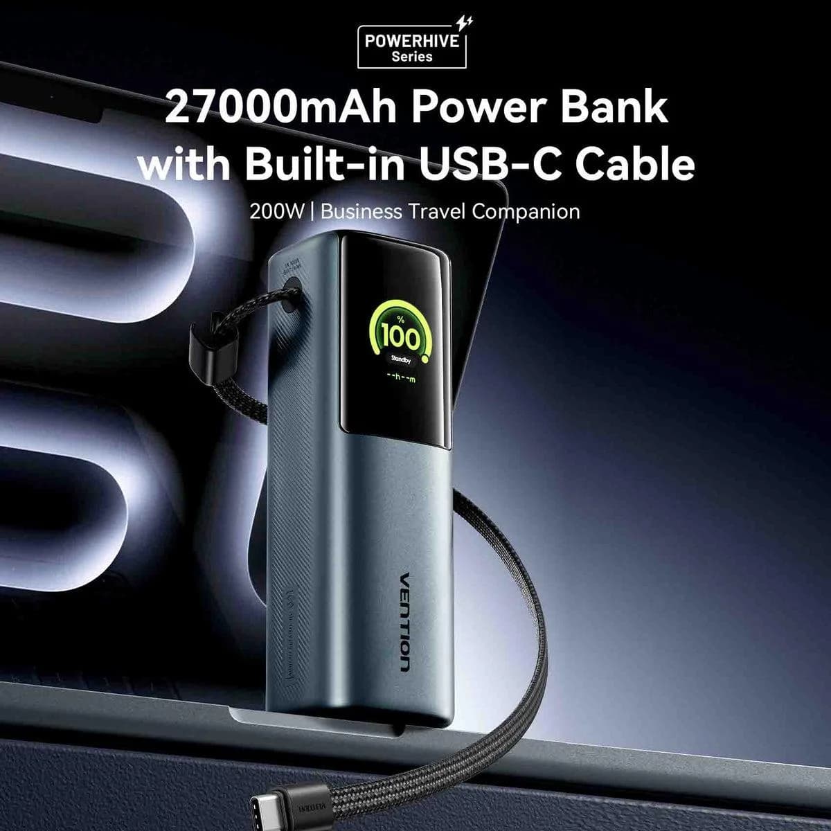 POWER BANK USB 27000MAH 200W/FKGH0 VENTION - Image 2