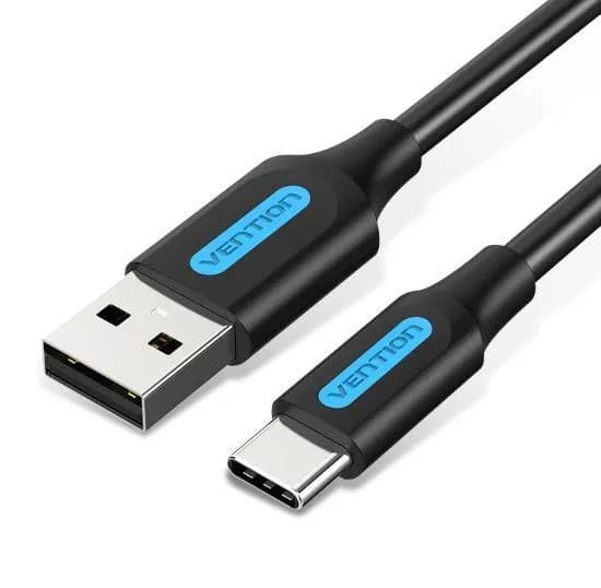 CABLE USB2.0 TO USB-C/1.5M BLACK COKBG VENTION - Image 1