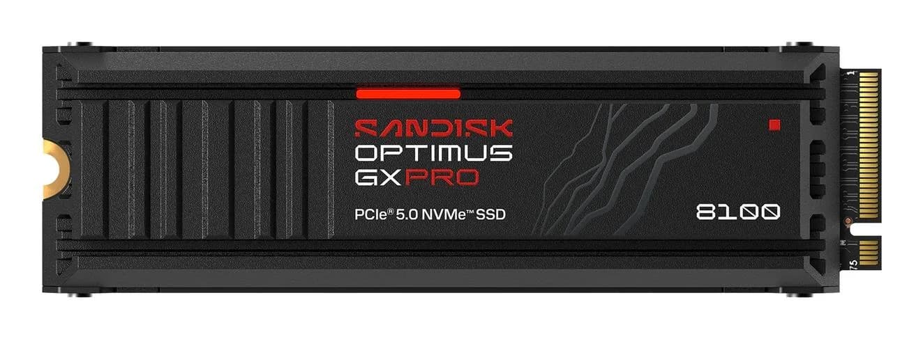 SSD SANDISK 600xTBW rating MTBF 1750000 h Read speed 14900 MB/s Write speed 11000 MB/s NVMe Yes PCI Express 5.0 M.2 1000 GB SDSP82100TAH-000E0 - Image 1