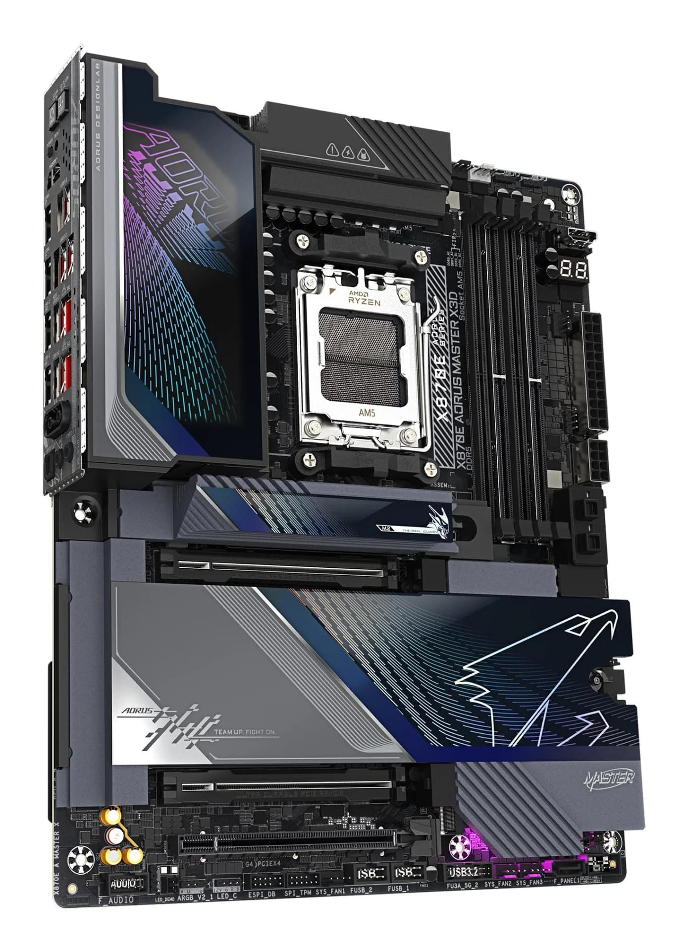 Mainboard GIGABYTE AMD X870E Socket AM5 ATX RAM DDR5-SDRAM 4xSlots Wi-Fi Yes Bluetooth Yes 5xNumber of M.2 (M) slots GIGABYTE X870E AORUS MASTER X3D X870EAMASTERX - Image 4