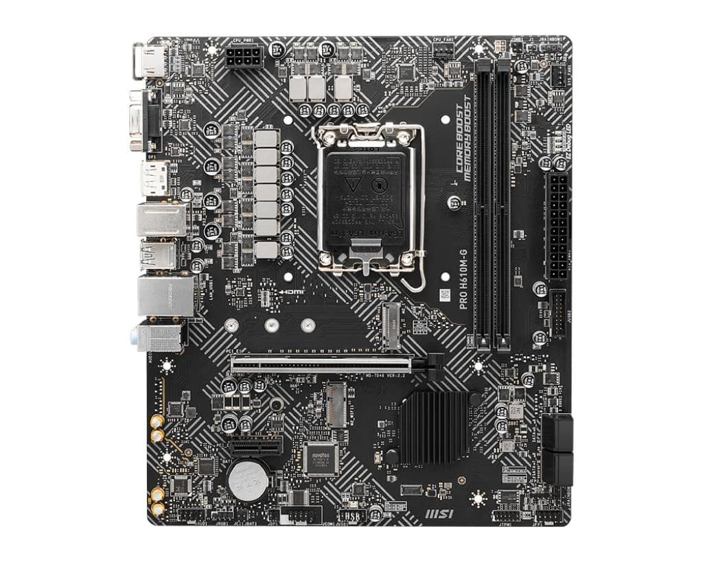Mainboard MSI Intel H610 LGA 1700 micro ATX RAM DDR5-SDRAM 2xSlots 1xPCI Express x1 slots 1xPCI Express x16 slots 1xNumber of M.2 (M) slots PROH610M-G - Image 2