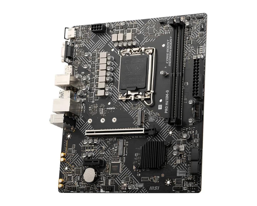 Mainboard MSI Intel H610 LGA 1700 micro ATX RAM DDR5-SDRAM 2xSlots 1xPCI Express x1 slots 1xPCI Express x16 slots 1xNumber of M.2 (M) slots PROH610M-G - Image 3