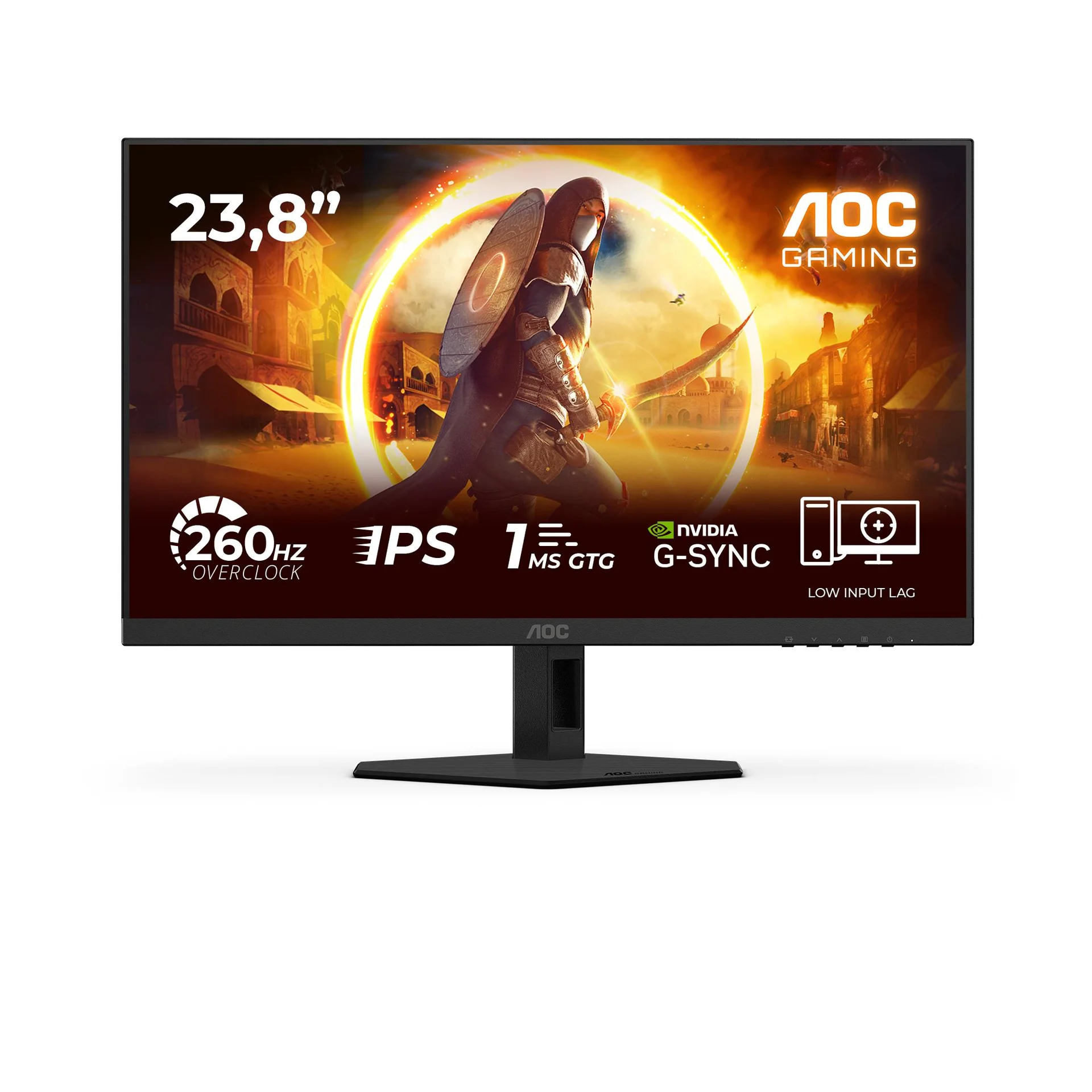LCD Monitor AOC 23.8 " 1920 x 1080 pixels Full HD Native aspect ratio 16:9 LED Flat 24G4ZRE - Image 1
