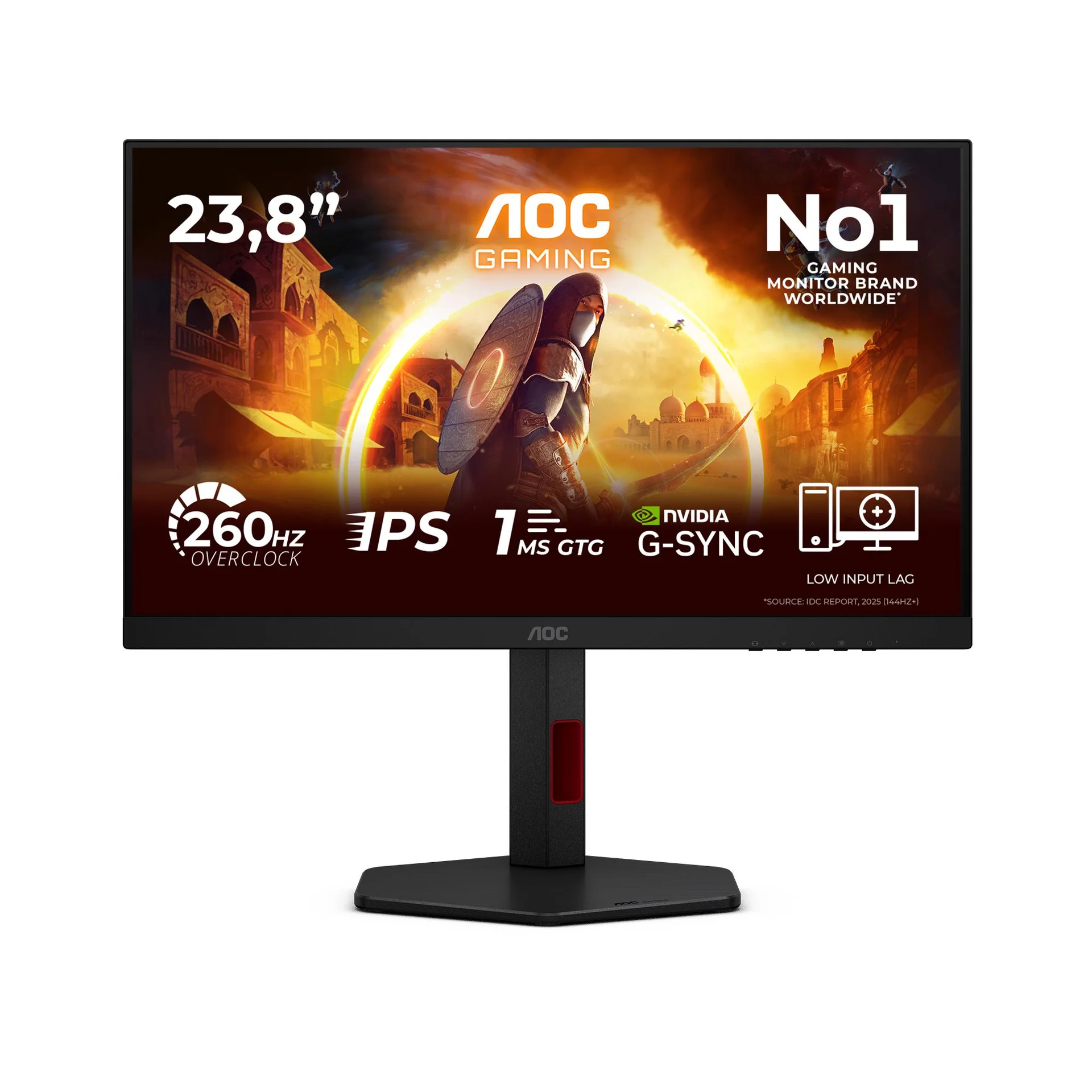 LCD Monitor AOC 23.8 " 1920 x 1080 pixels Full HD Native aspect ratio 16:9 LED Flat 24G4ZR - Image 1