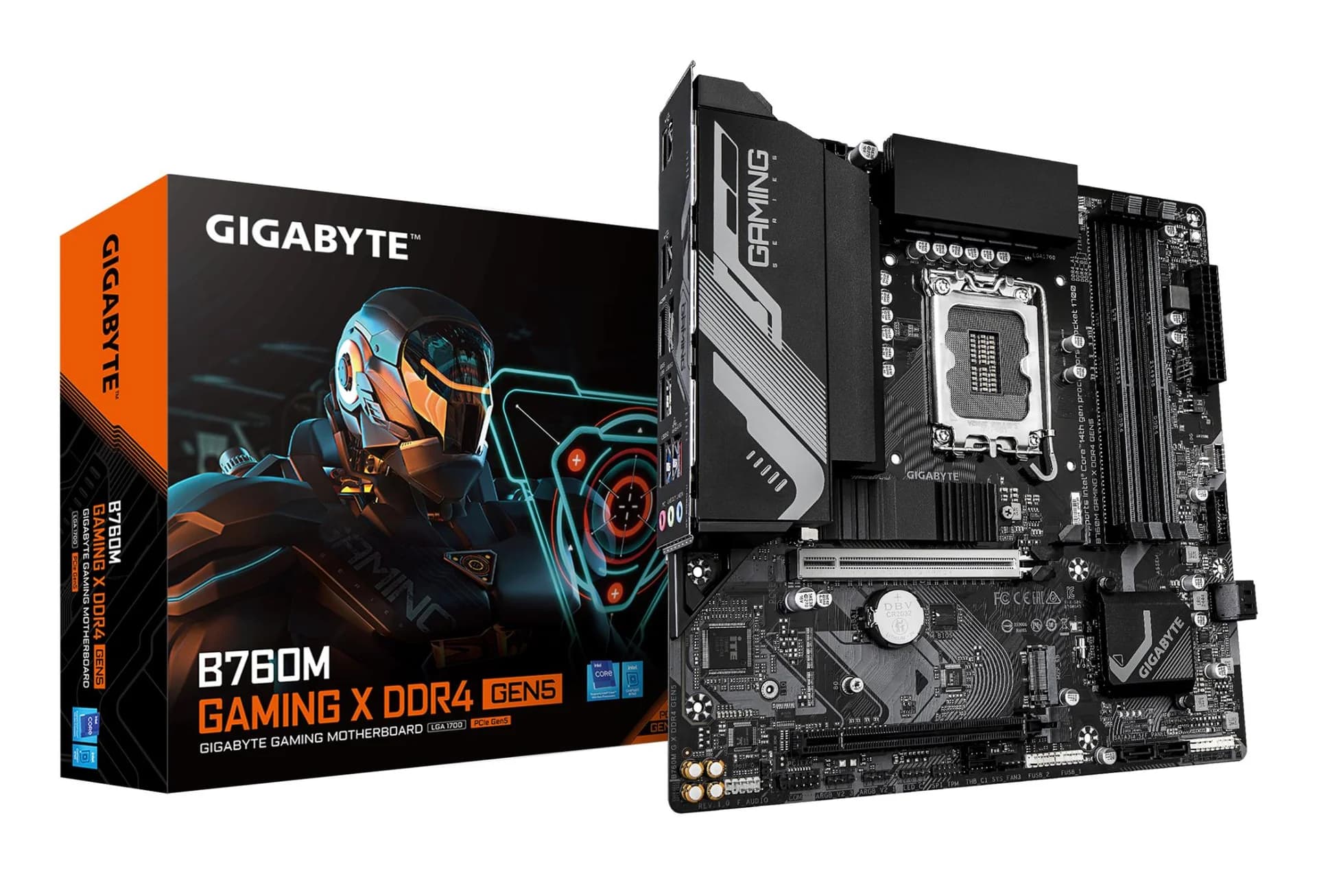 Mainboard GIGABYTE Intel B760 LGA 1700 micro ATX RAM DDR4-SDRAM 4xSlots 2xNumber of M.2 (M) slots B760MGXDDR4GEN5 - Image 1