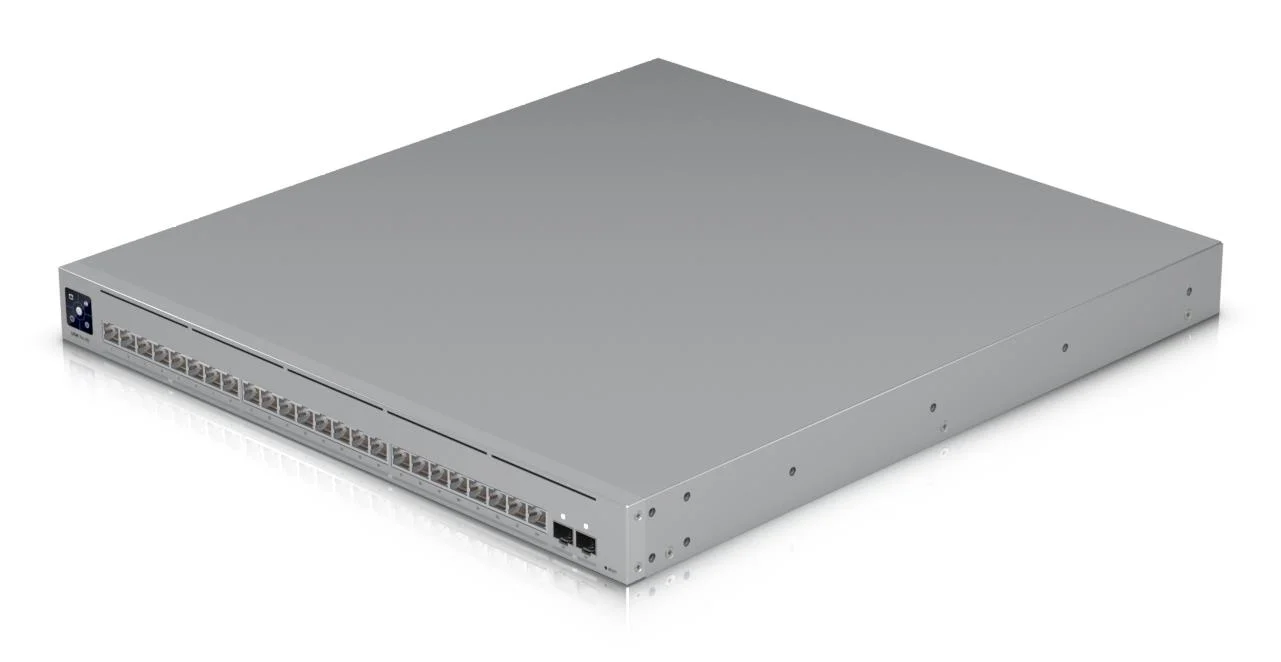 Switch UBIQUITI Switch type Managed Switch layer L2/L3 Rack mounting Yes Stackable Yes Form factor 1U 24xRJ-45 ports RJ-45 Ports Type 10G Ethernet (100/1000/10000) 8x2.5G Ethernet (copper) ports quantity 16x10G Ethernet (copper) ports quantity 2xSFP28 ports quantity 10G support Yes USW-PRO-XG-24 - Image 2